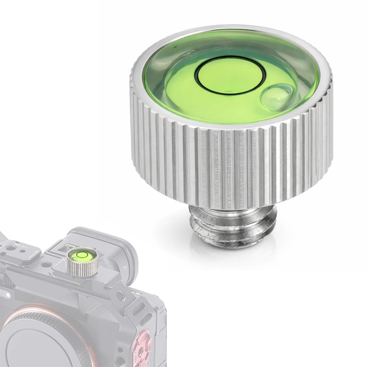 Dailygoods- Waterpas Roestvrij Staal - Camerawaterpas - Compact - Lichtgewicht - Universele Compatibiliteit - Snelle Aanpassing