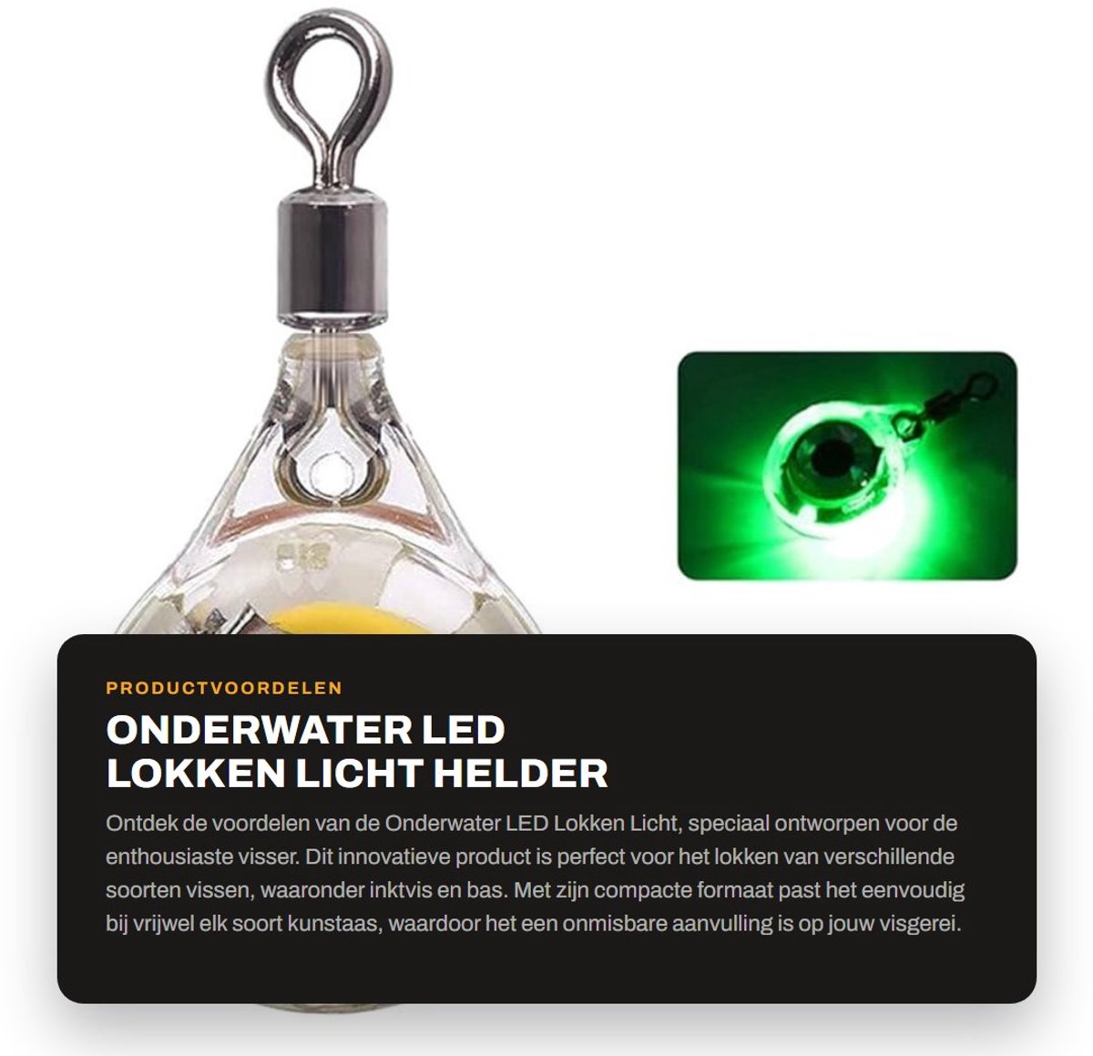 Dailygoods - Onderwater LED Lokken Licht - Helder en Compact - Geschikt voor Aas Vissen - 3 Stuks - Voor Diepzeevissen - Ideaal voor Inktvis en Bas