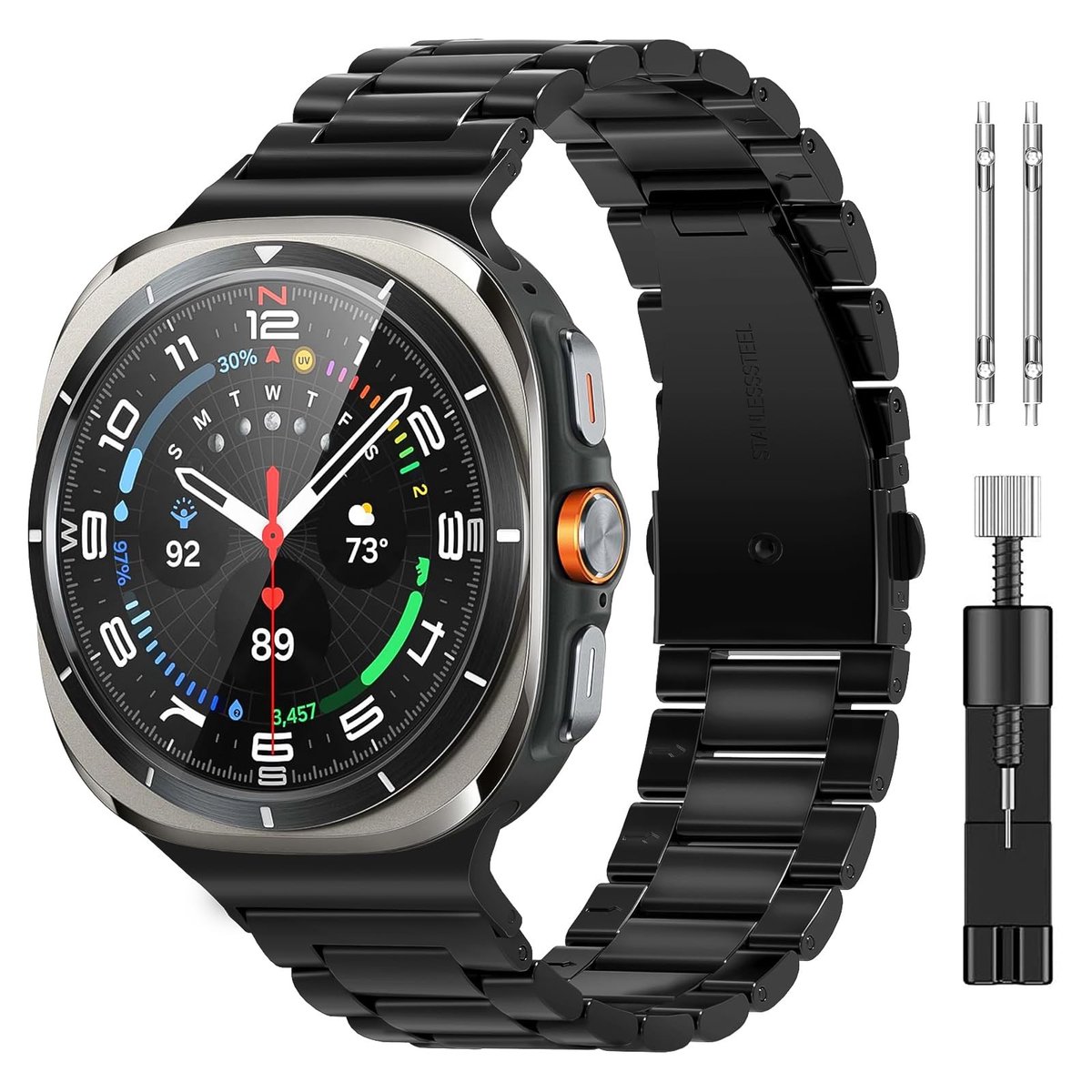 Dailygoods - Horlogeband - Silicagel - Eenvoudig te Vervangen - 40 mm 44 mm 47 mm - Geschikt voor Galaxy Watch - Comfortabele Band