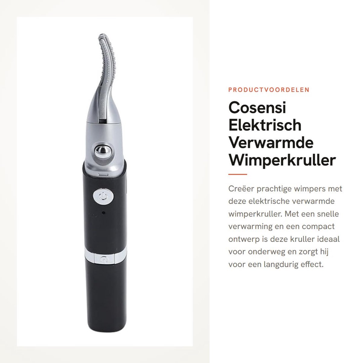 Dailygoods - Elektrisch Verwarmde Wimperkruller met USB Oplaadfunctie