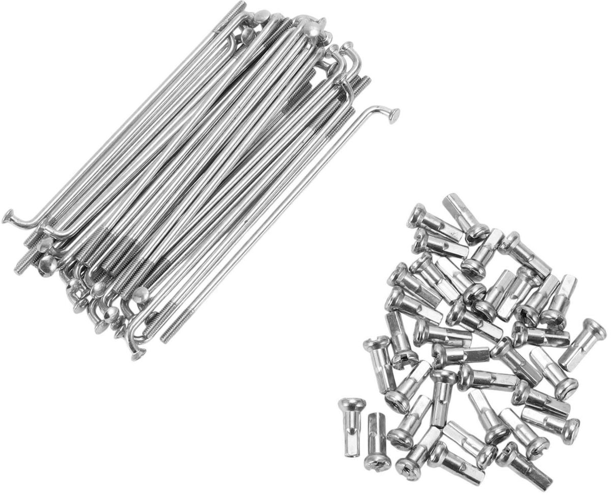 Dailygoods- Spaken 14G 85MM - Koolstofstaal - 36 Stuks - Upgrade voor Race Duurzaamheid - Schokbestendig - Antivibratie Weerstand - Fietsvelg