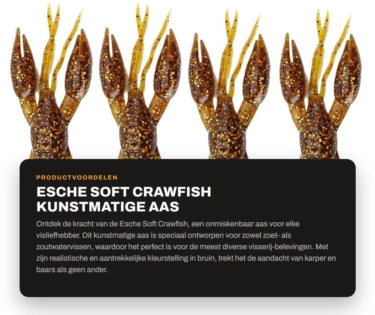 Dailygoods- Nepvis Set - 4 Stuks - Kunstaas Snoek - Kunstaas Roofvis - Nep Vissen Aquarium - Nepvisjes - Crawfish Ontwerp