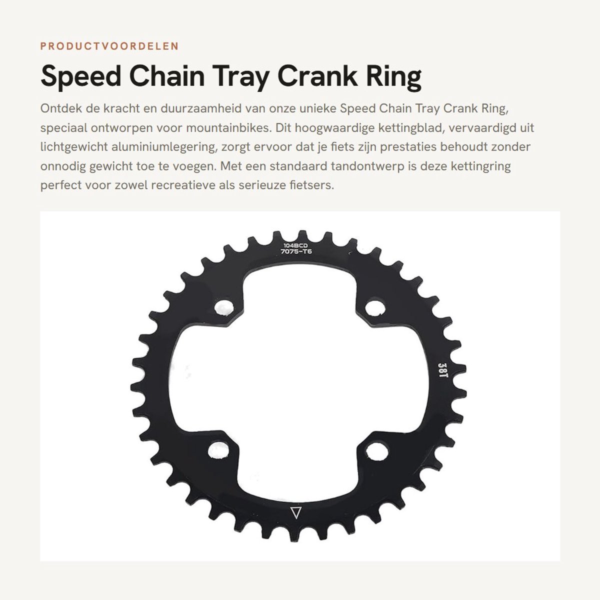 Dailygoods- Crankring 32/34/36/38T - Lichtgewicht Aluminium - Duurzaam - Hoge Sterkte - Vervormingsweerstand - Fietsreparatie - Kettingblad