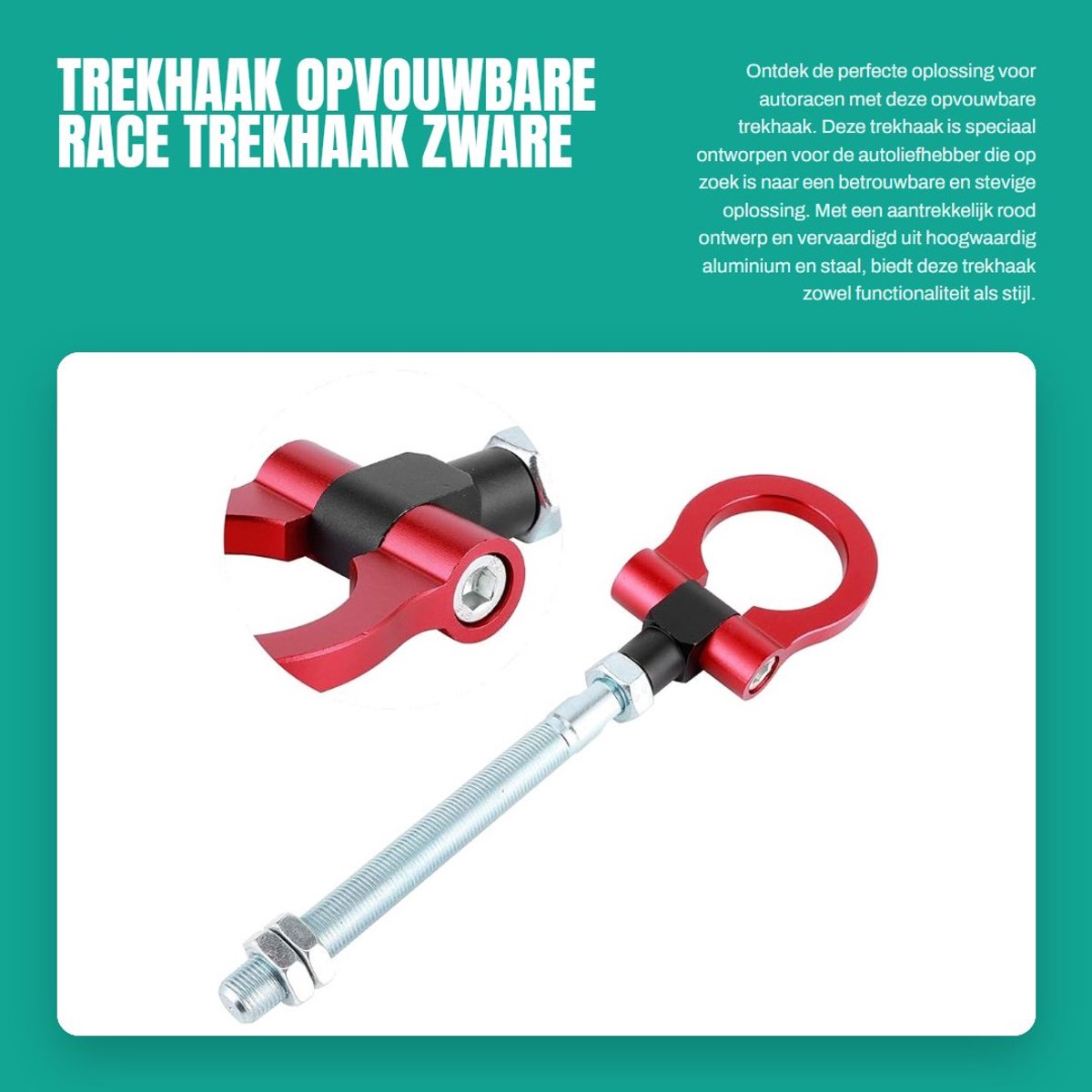 Dailygoods- Trekhaak Zware Race - Opvouwbare Trekhaak - Aluminium/Staal - Geschikt voor FR-S/BRZ/WRX/86 - Artikelnummer IS2303 - 100% Nieuw - Trekhaak Voor Auto