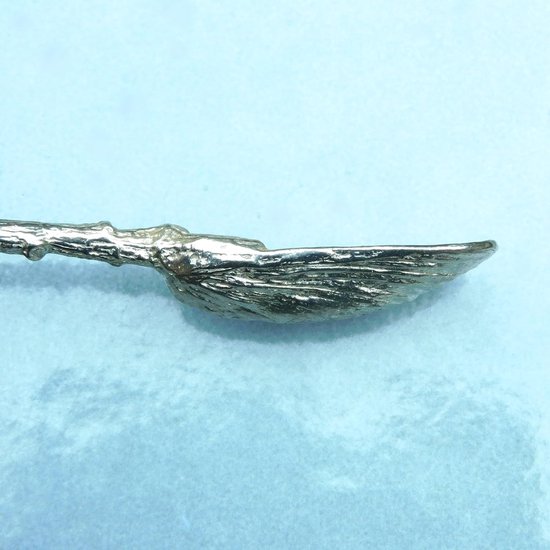 Jamlepel - Lepel Jampotlepel - Brood Beleg Smeren - Schelp en Ammoniet Handvat - 152 mm - Pewter — afbeelding 2