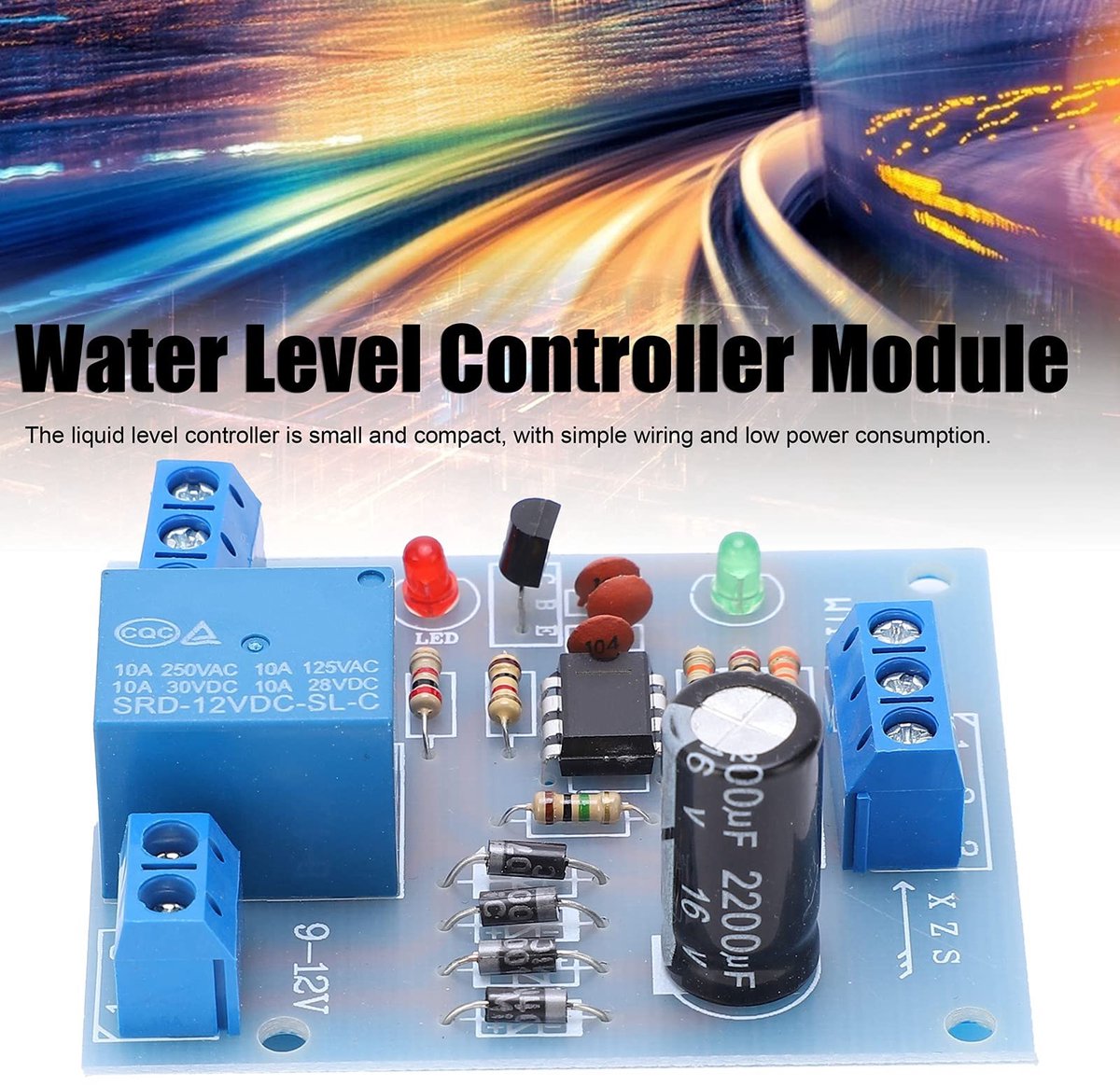 Dailygoods- Vloeistofniveauregelaar Automatische Waterpomp Afvoerbesturing - Sensormodule - 9V-12V Voedingsspanning - Schakelcapaciteit 0-10A - Roestvrij Staal - Hoge Functionele Stabiliteit - Waterniveau Sensor