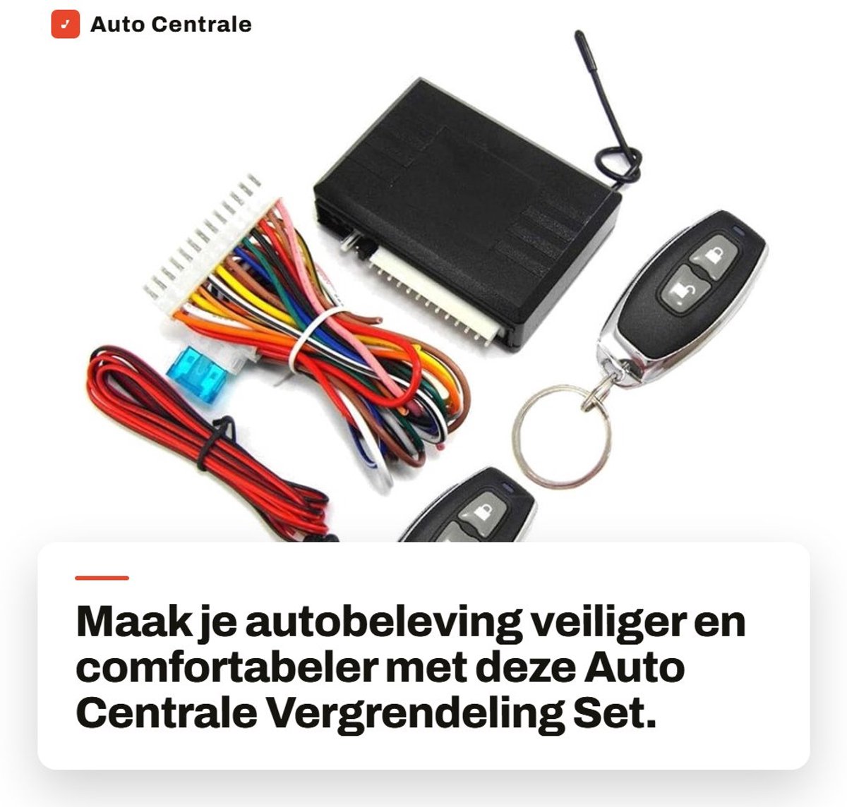 Dailygoods- Centrale Vergrendeling Set 12V - Universeel Auto Deurslot - Keyless Entry Systeem - Afstandsbedieningsset - Radiografische Alarmsysteem - Inclusief 2 Afstandsbedieningen - Autodeurslot