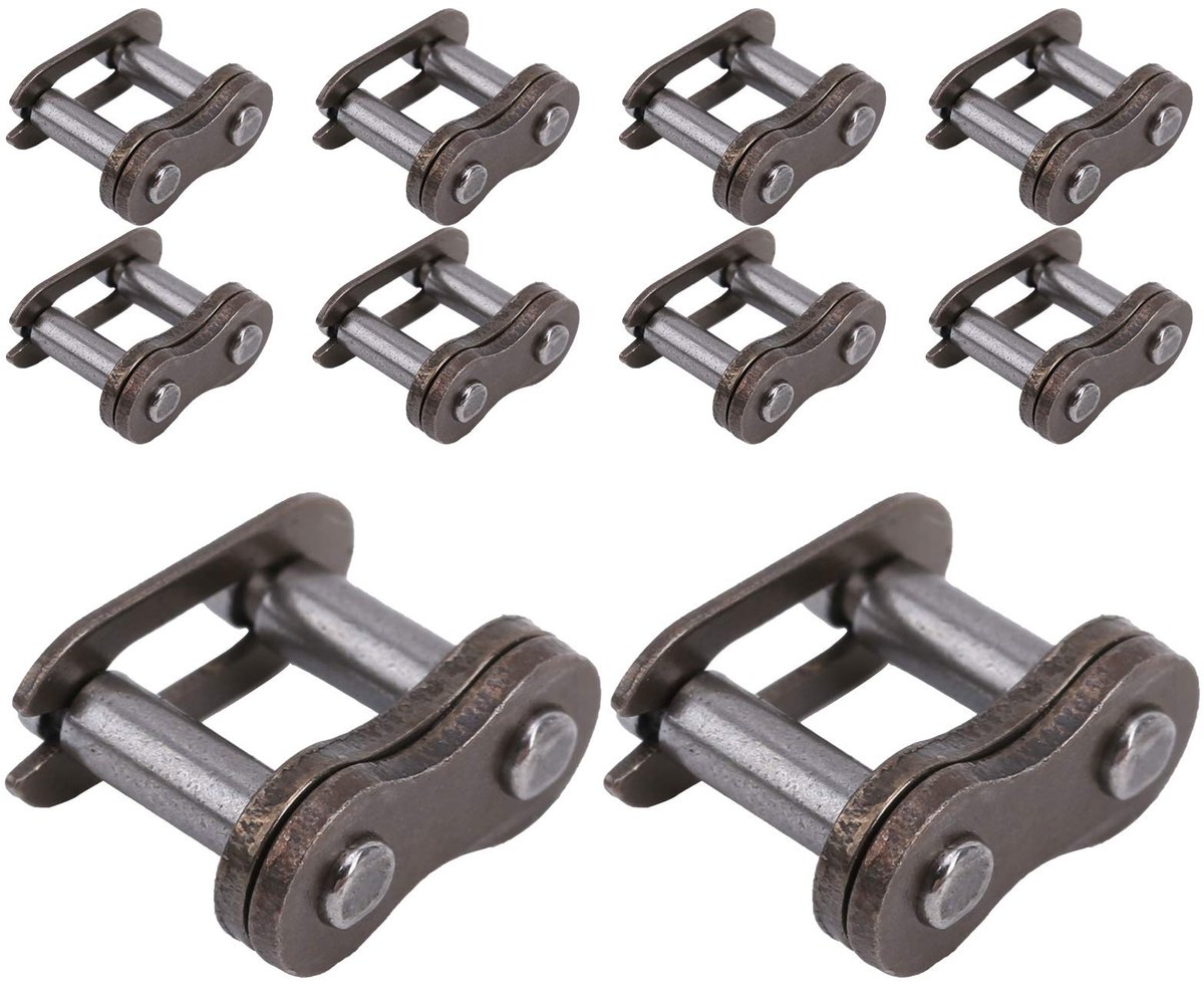 Dailygoods- Kettingverbindingsschakel 10 Stuks - Gietijzeren Kettingschakels - Sterk en Duurzaam - Eenvoudige Installatie - Compatibel met 25H-modelketting - Reserveonderdelen voor Motorfietsen - Kettingschakel