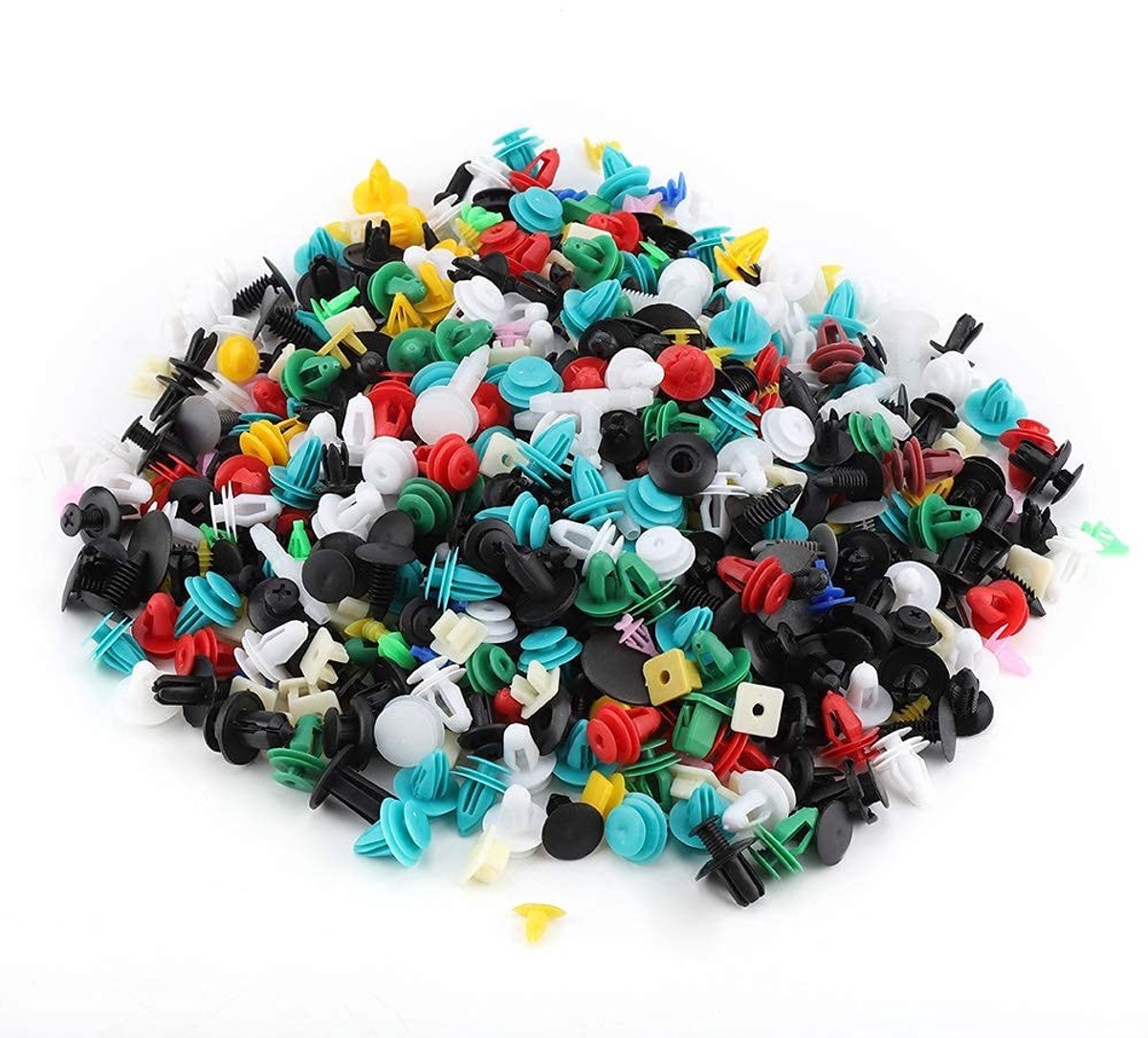 Dailygoods- Deurtrimclip 500 Stuks - Universele Bevestigingsclips - Hoogwaardige Rivets - Plastic - Multi-kleurig - Set van 500 Stuks - Rivet