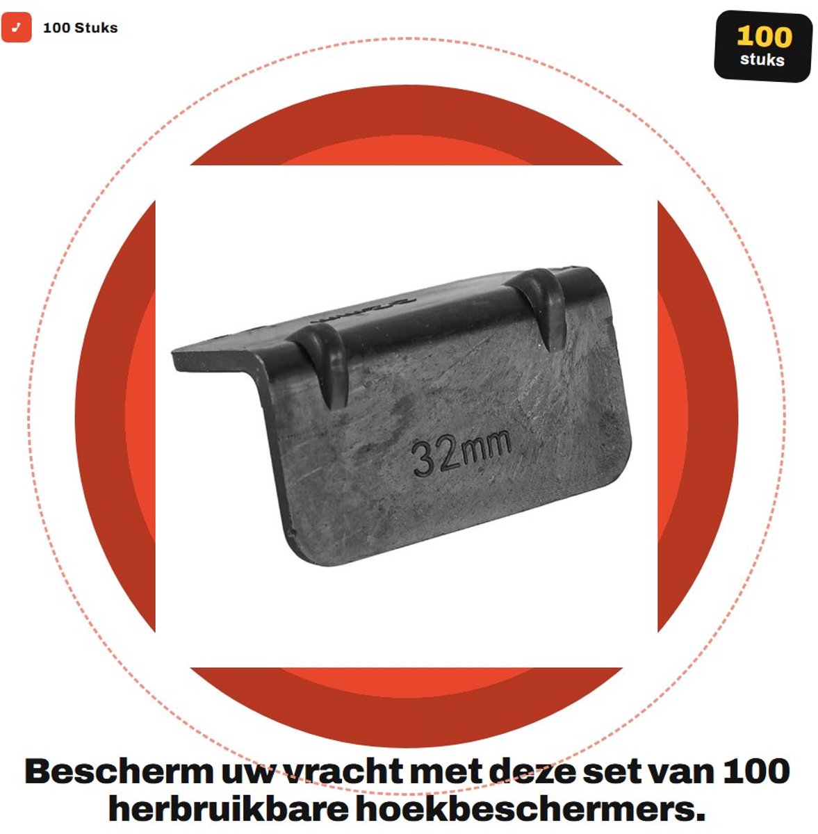 Dailygoods - 100 Stuks Herbruikbare Hoekbeschermers voor Vrachtvervoer