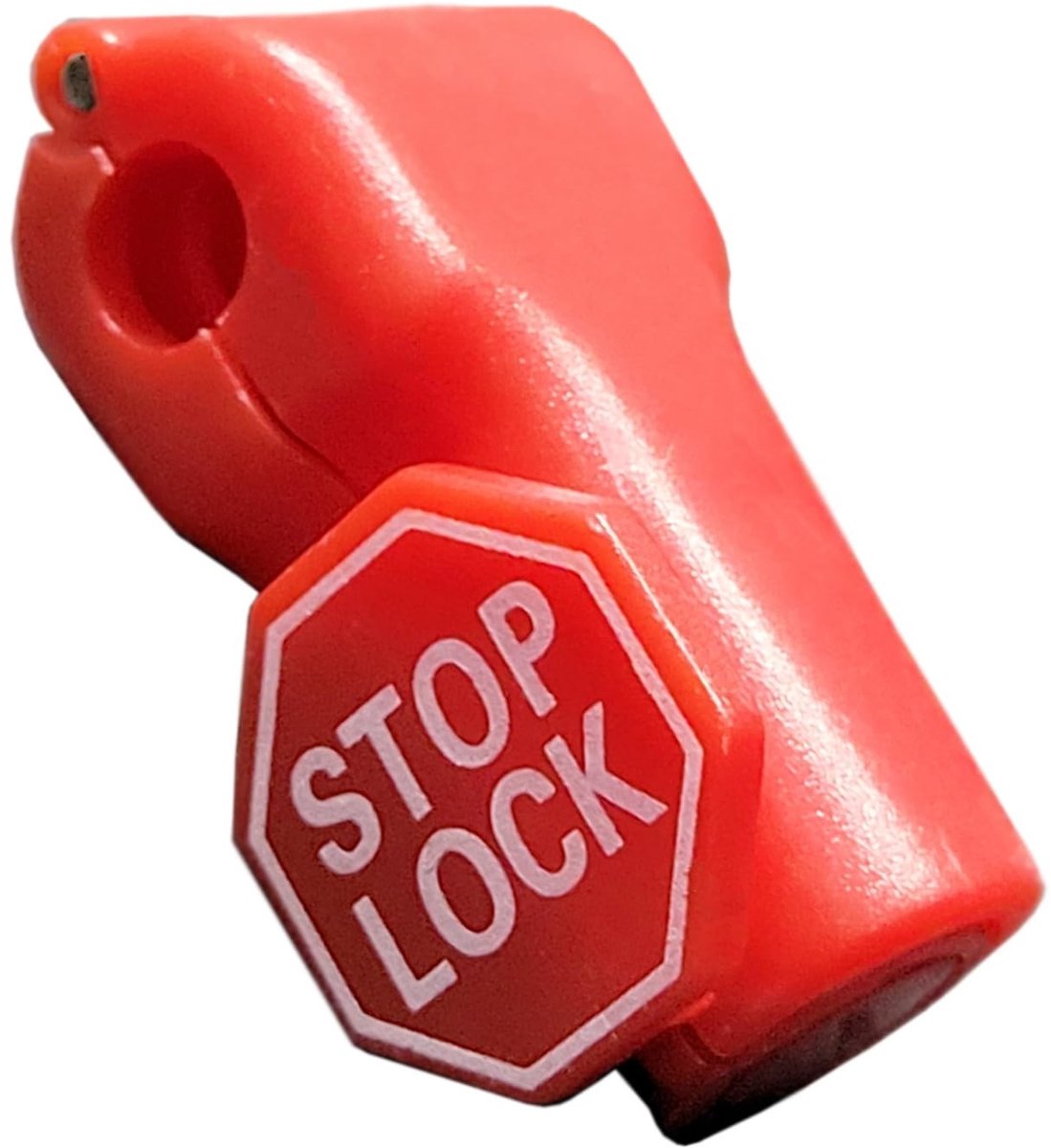 Dailygoods - Plastic Stop Locks - Anti-Diefstal Haaksloten - 100 Stuks - Rode Kleur - Beveiliging - Geschikt voor Retail - Handig voor Winkels