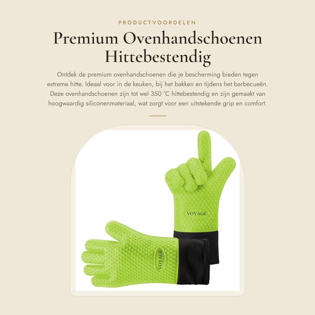 Dailygoods- Ovenhandschoenen set van 2 - Hittebestendig tot 350 °C - Siliconen - Extra lange - Grillhandschoenen - Professionele kwaliteit