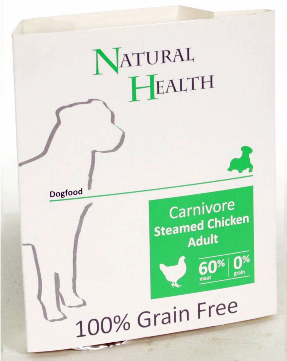 Natural Health Natural Health Dog Steamed Carnivore Chicken omdoos 7x 395 gram