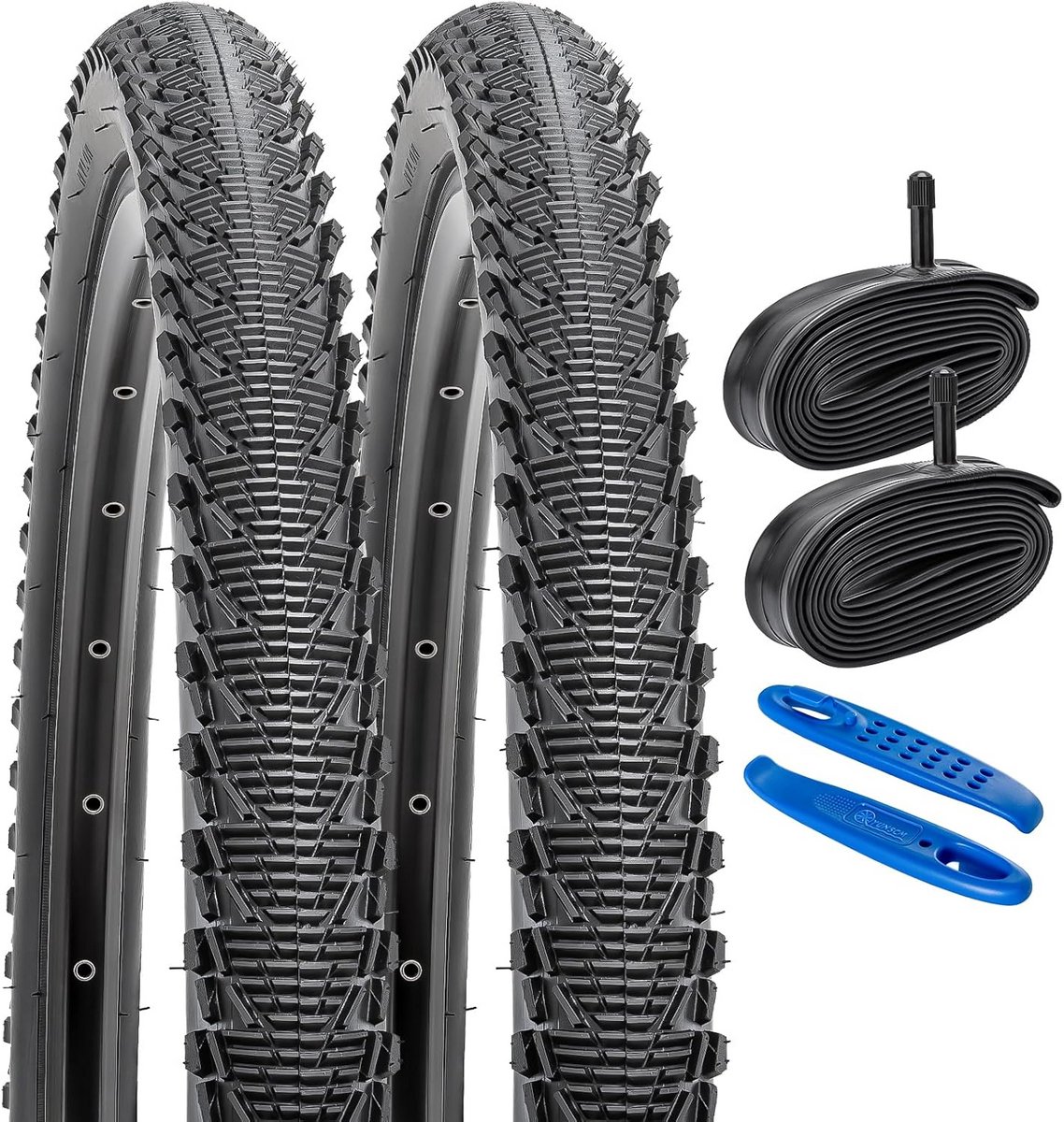 Fietsbanden Set - Banden Binnenbanden - Off-road Rijden - Opvouwbaar Ontwerp - 26 Inch - Zwart