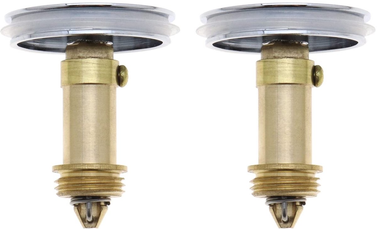 Dailygoods- Gootsteenplug 38 mm - Pop-up Stopper - Messing - 2 Stuks - Afdichtring - Duurzaam en Corrosiebestendig - Afvoerplug