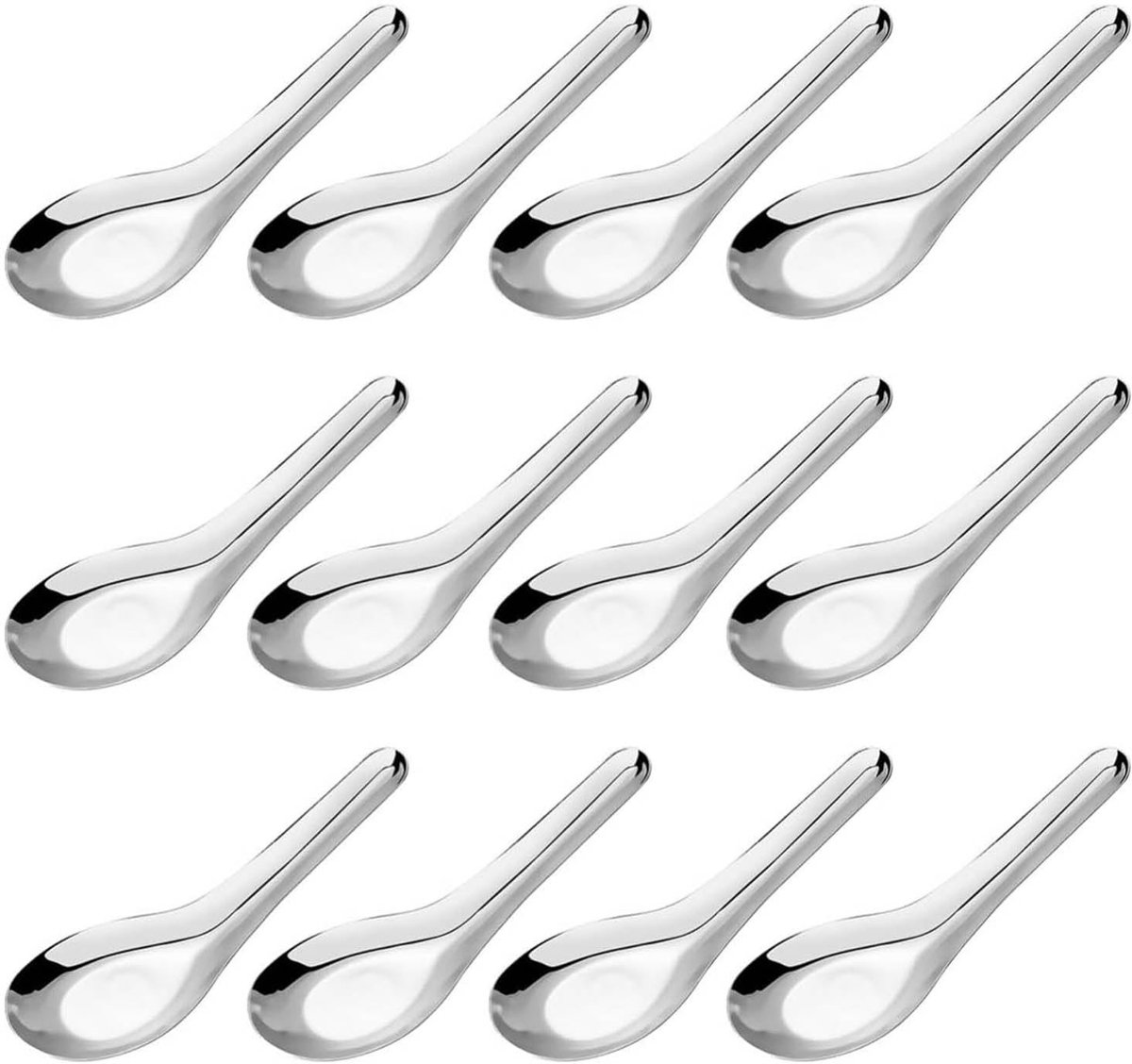 Dailygoods- Kruidenlepel Set van 12 - Roestvrij Staal - Geschikt voor Kruidenpotjes - Corrosiebestendig - Lange Levensduur - Perfect voor Specerijen - Lepelset