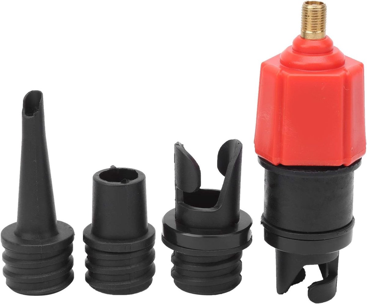Dailygoods - Pompadapter - Multifunctionele Inflatable Pomp Adapter - 4 Luchtventiel Nozzles - Voor SUP en Luchtbed - Geschikt voor Inflatable Boot
