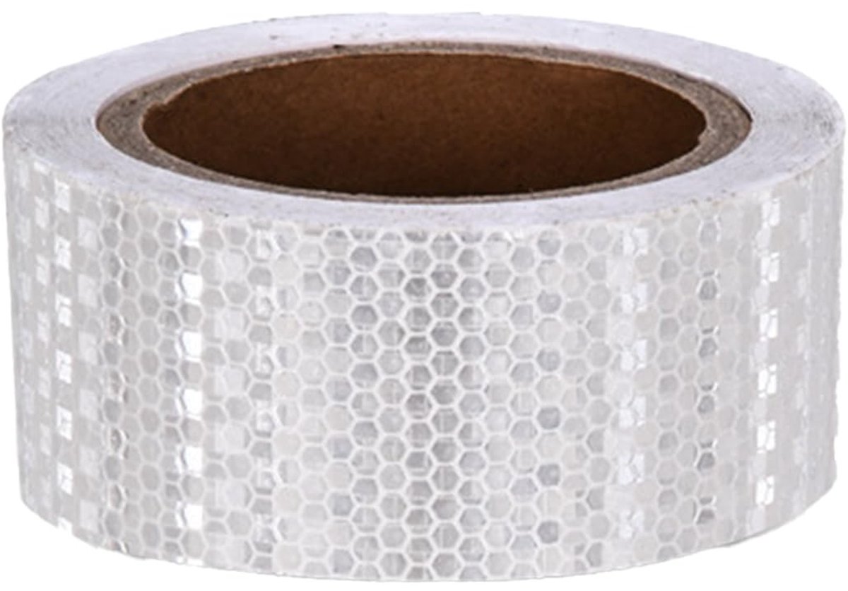 Dailygoods- Reflecterend Plakband 10 m x 5 cm - Waterdicht - Zelfklevend - Veiligheidsgordel - Hoogwaardig PVC - Sterke Hechting - Waarschuwingstape