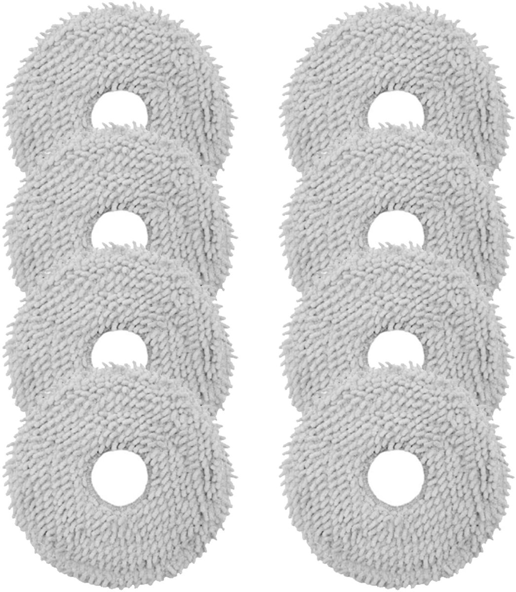 Dailygoods- Wisserdoeken 8 Stuks - Microvezel Doek - Accessoireset - Voor Robotstofzuiger - Geschikt voor L10s Pro Gen 2 - L10s Ultra - L20 Ultra - Microvezeldoek