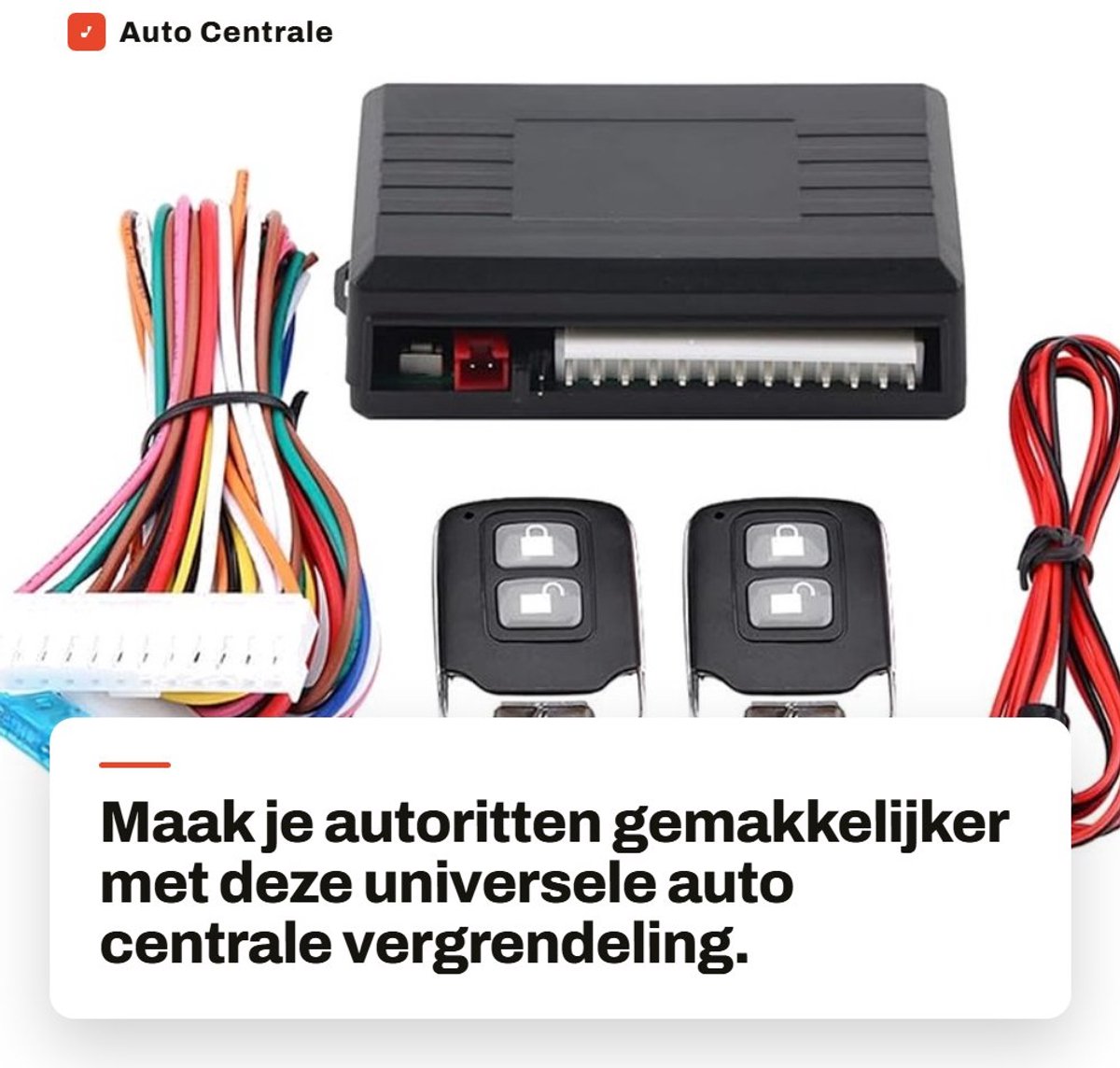 Dailygoods- Centrale Vergrendeling Universele Afstandsbediening - Keyless Entry Systeem - Auto Deurslot - Kofferbak Ontgrendelknop - Model LB-405/L237 - 12V Stroom