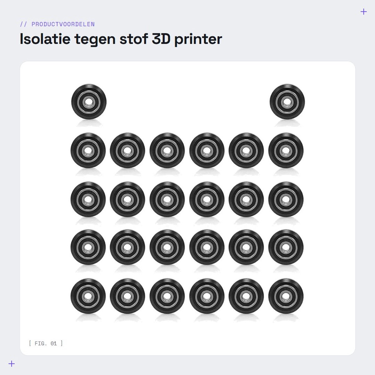Dailygoods- Kogellager 26PCS - POM Polyformaldehyde - Geluidsarm - Rubberen Laag - Hoge Precisie - 5mm Boordiameter - Lagers