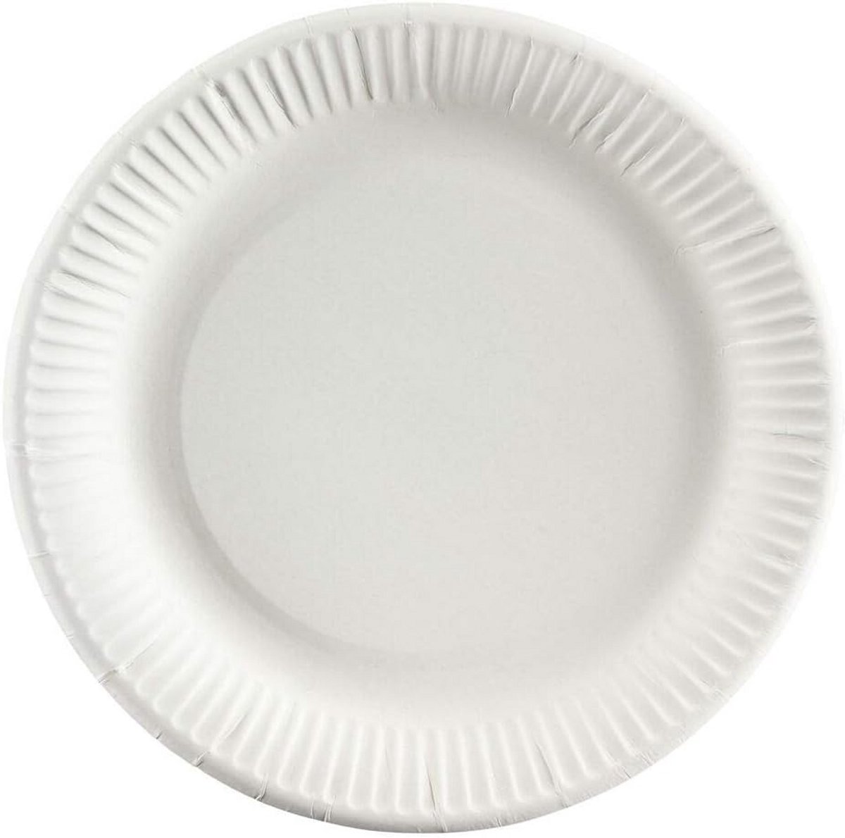 Papieren Bordjes - Wegwerp Schotels - Feestelijke Gelegenheden - Met Coating - 200 Stuks - Wit