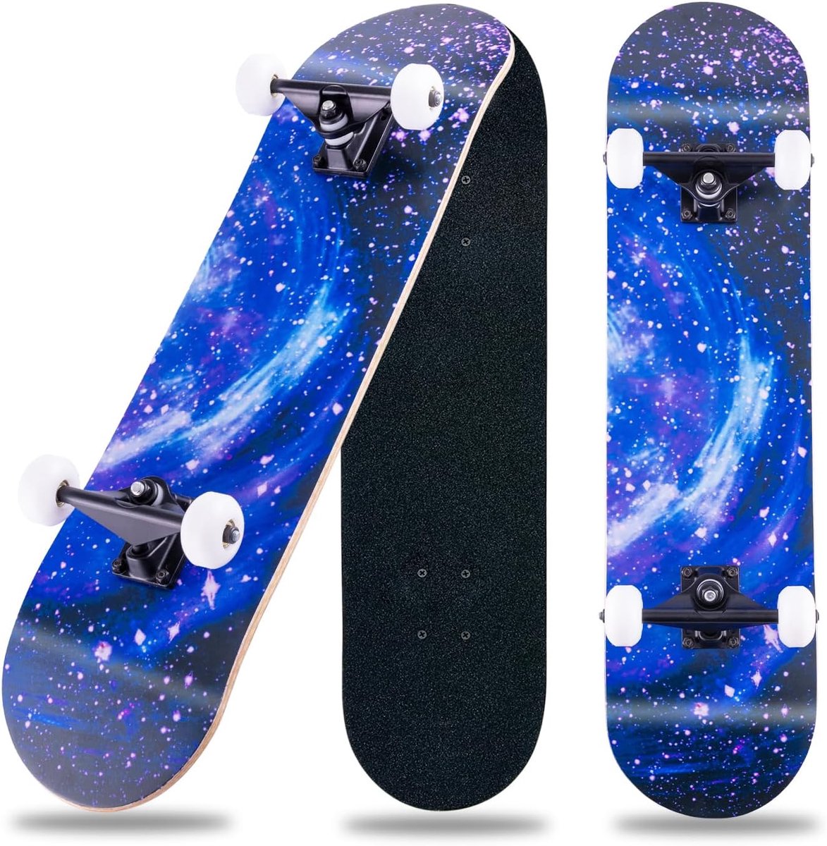 Cruiser Skateboard Compleet Skateboard Straatrijden Dubbele Kick Deck 70 x 20 cm