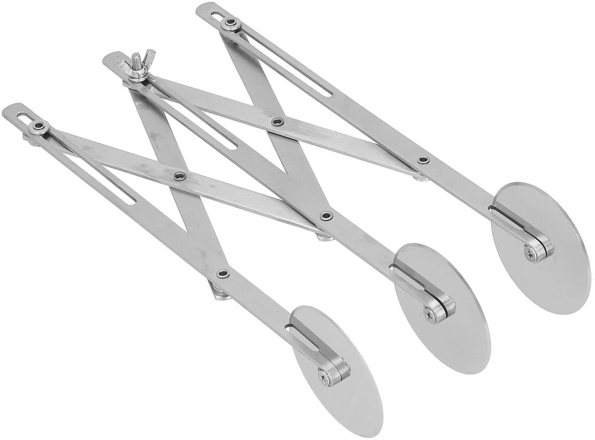 Dailygoods- Gebaksnijder Roestvrijstalen Multiwiel - Deegsnijder Roller - Deegsnijder Rasterroller - Keukenaccessoire - Professioneel Gebruik