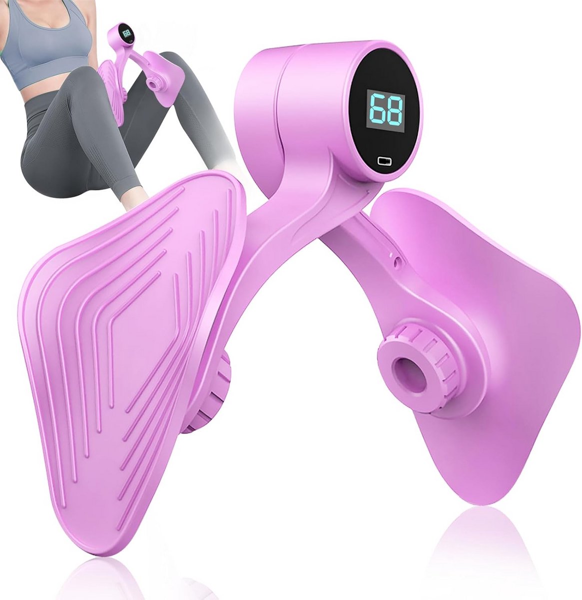 Beenspieren Trainer - Heup Trainer - Thuis Sporten - 360 Graden Draaibaar - 32 x 15 x 12 cm - Paars