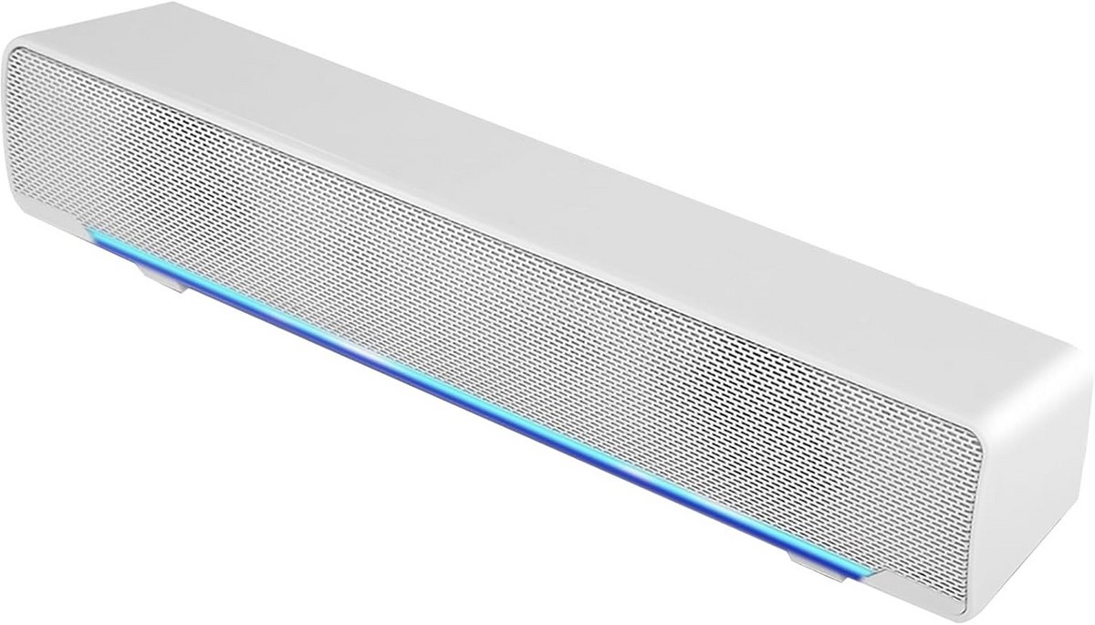Mini Soundbar - PC Speaker - Film en Muziek - 3D Stereo Geluid - 32 cm - Wit