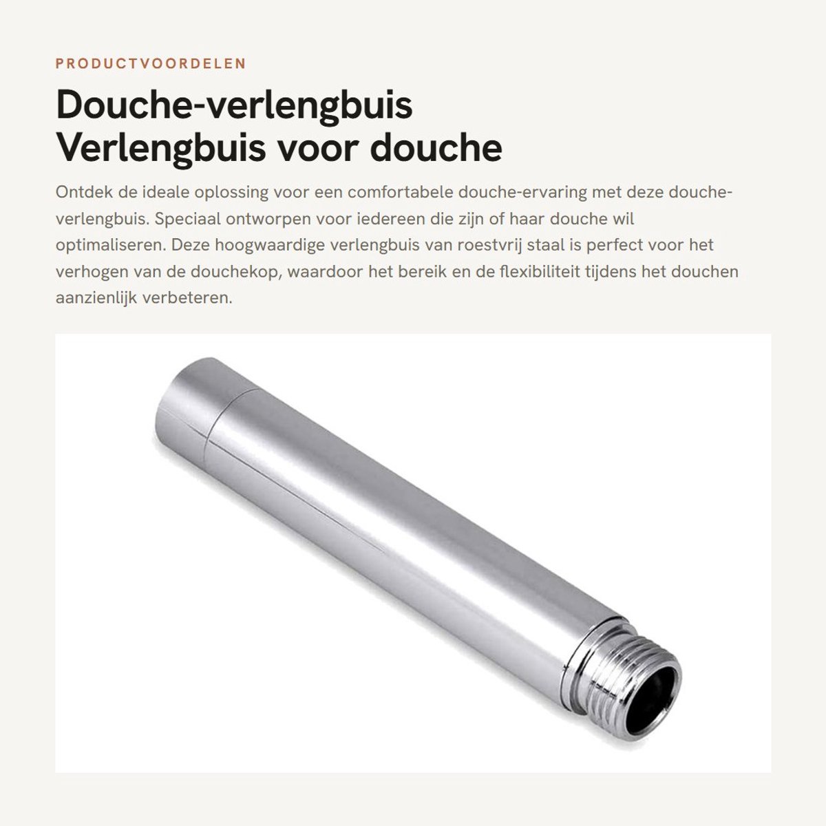 Dailygoods- Douche Verlengbuis Roestvrij Staal - Douche Extender - 4 Inch - Verstelbaar - Hoogwaardige Kwaliteit - Eenvoudige Installatie