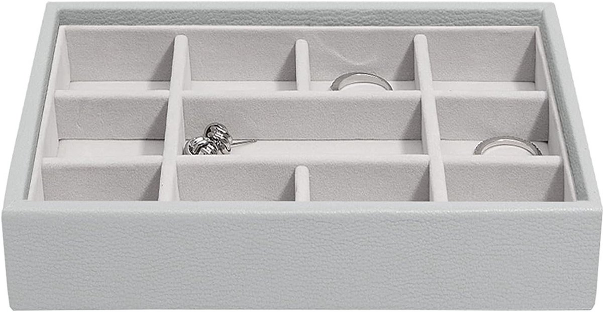Juwelendoos Mini - Opberger Sieraden - Sieraden Organiseren - Modulair Ontwerp - 12.5 cm breed - Pebble Grijs