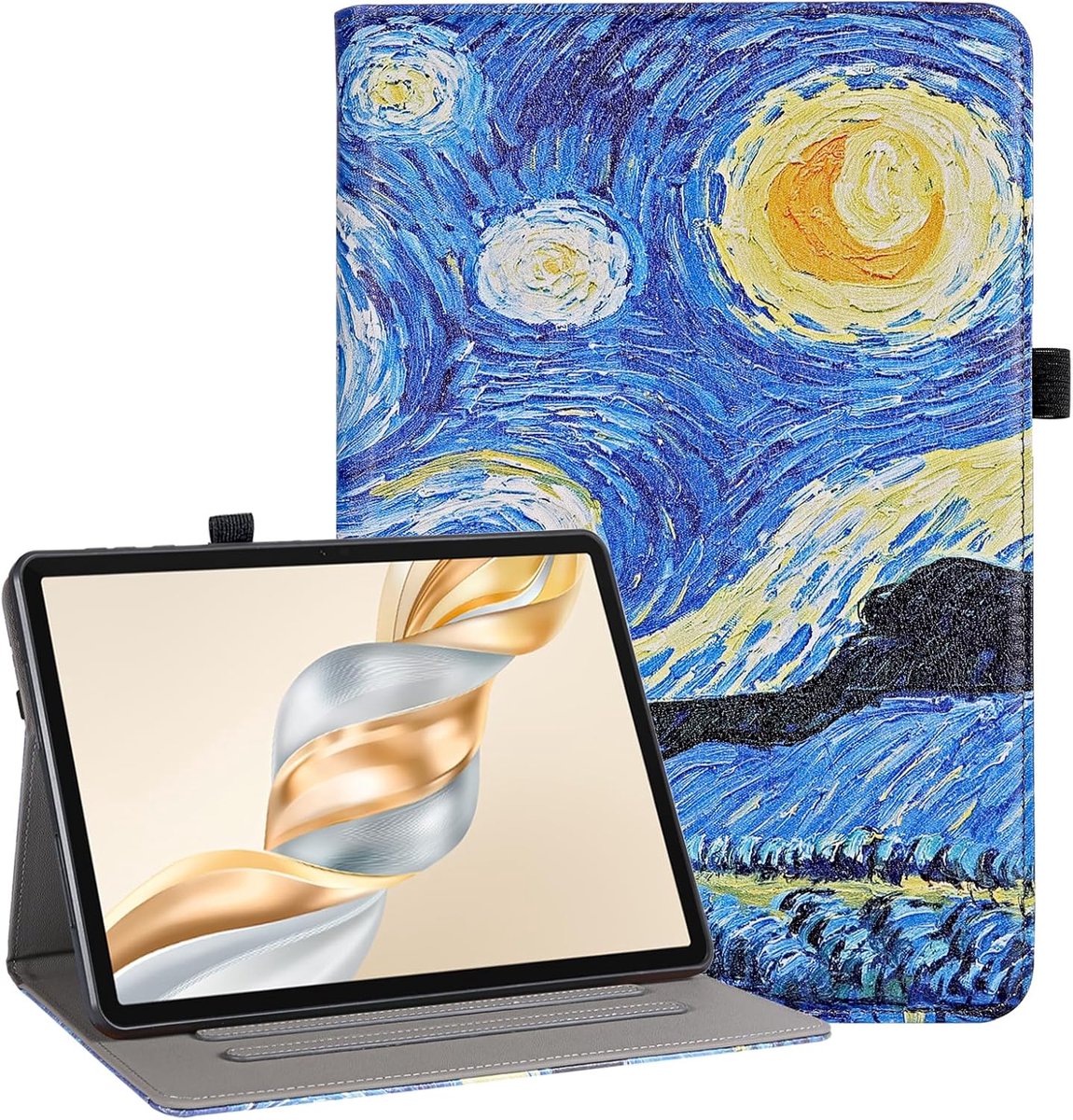 Tablethoes met Band - Beschermhoes Tablet - Veilig Gebruik - Verstelbare Standaard - 11.5 Inch - Sterrenhemel