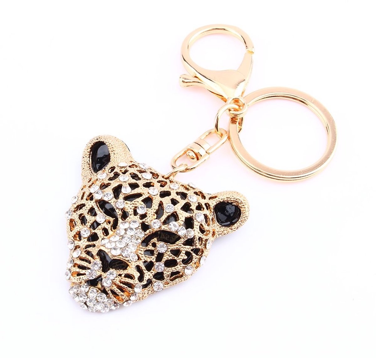Dailygoods- Sleutelhanger Hoogwaardige Kristallen - Sleutelhanger met Bling Decoratie - Sleutelhanger voor Auto/Tas - Sleutelhanger Cadeau - Afmetingen 5,5 x 5 cm - Materiaal Legering/Kristallen - Sleutelketting