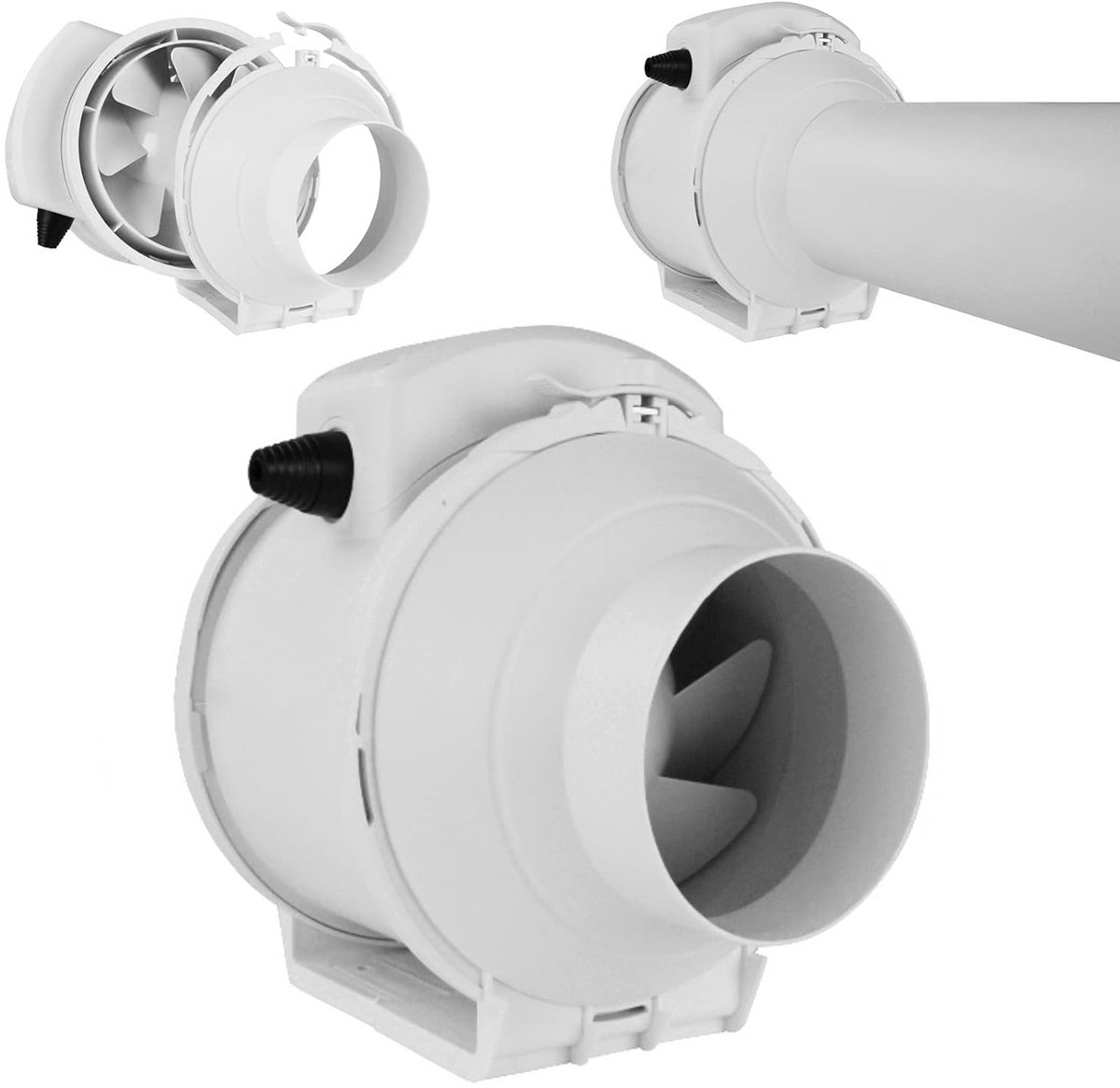 Buisventilator Set - Kanaalventilator Inbouw - Luchtstroom Verbeteren - Laag Geluidsniveau