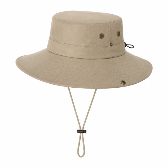 Safari Hoed - Zonnehoed - UV Hoed - Dames Heren - Maat 56/58 - Beige