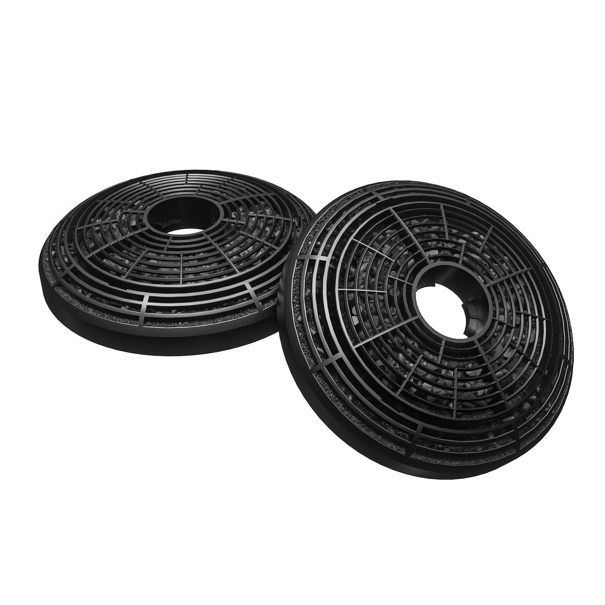 CIARRA CBCF002X2 - Actiefkoolfilter Afzuigkapaccessoire Koolstoffilter, Actieve koolstof vervanging voor 201, 6736C, 6750C (Origineel, 2 stuks)