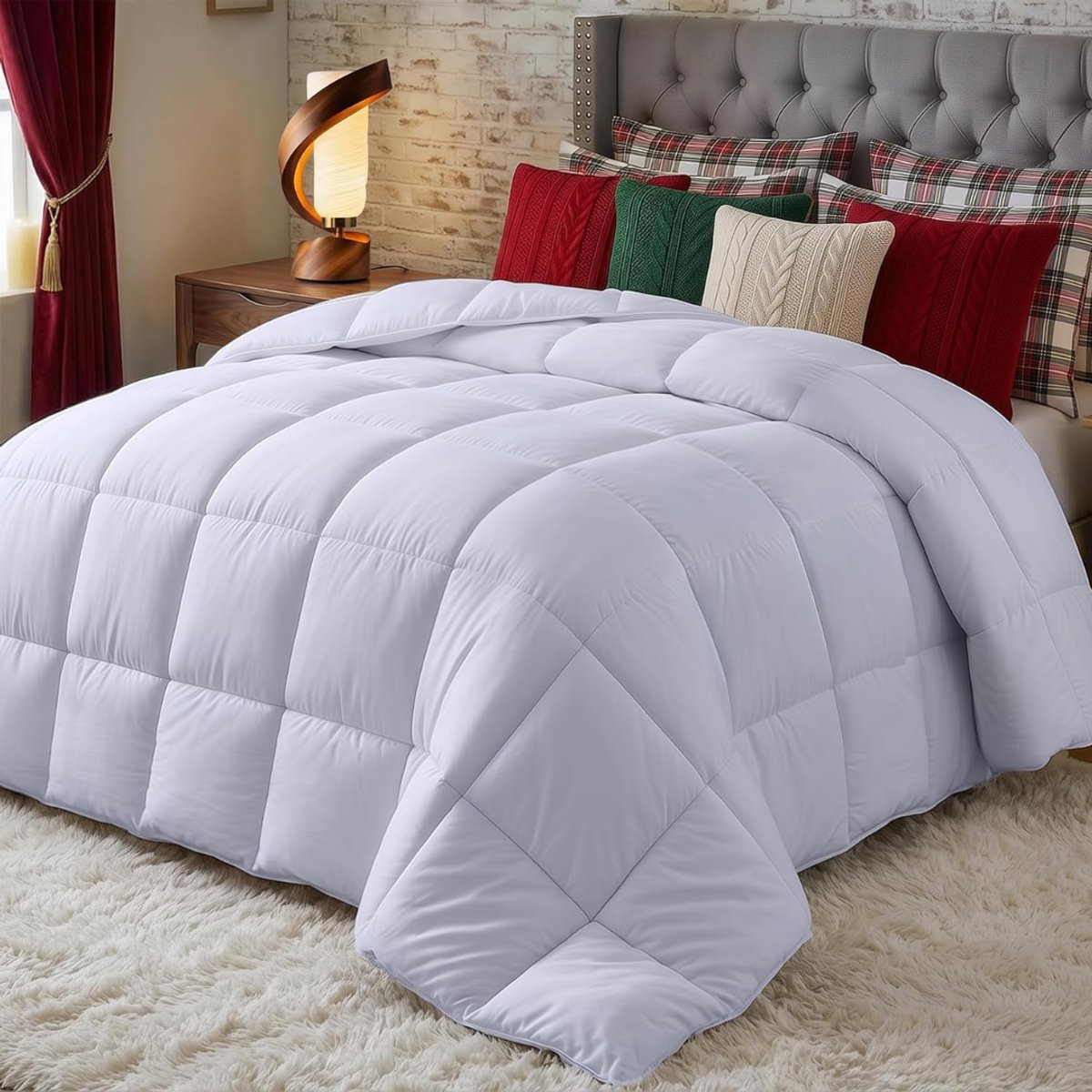 QUOVO® Dekbed 180x200 - Dekbed - Tweepersoons - Wit - 180cm x 200cm x 10cm