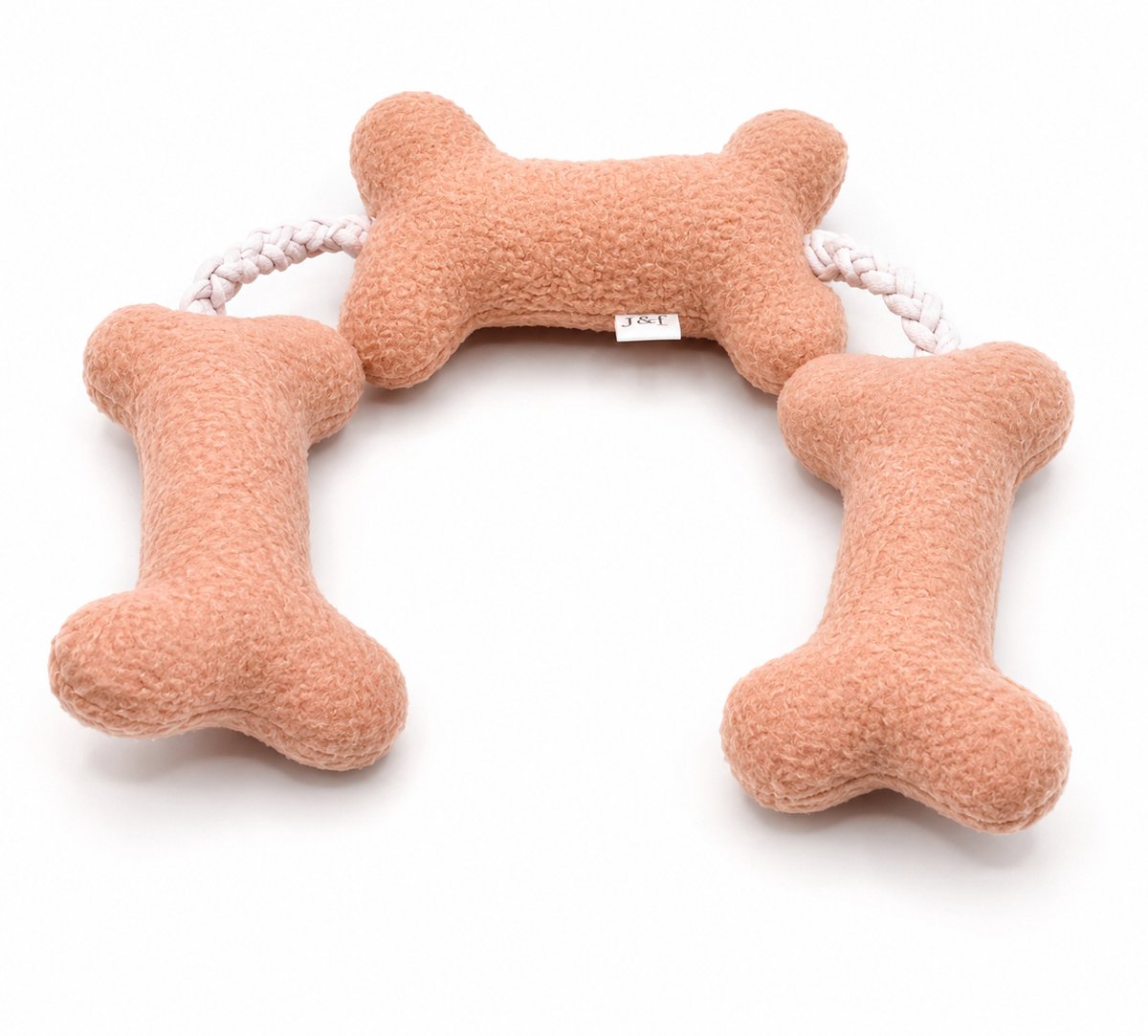 Honden speelgoed - Knuffelketting hondenspeeltje – Zacht pluchen speeltje – Blossom roze – maat S