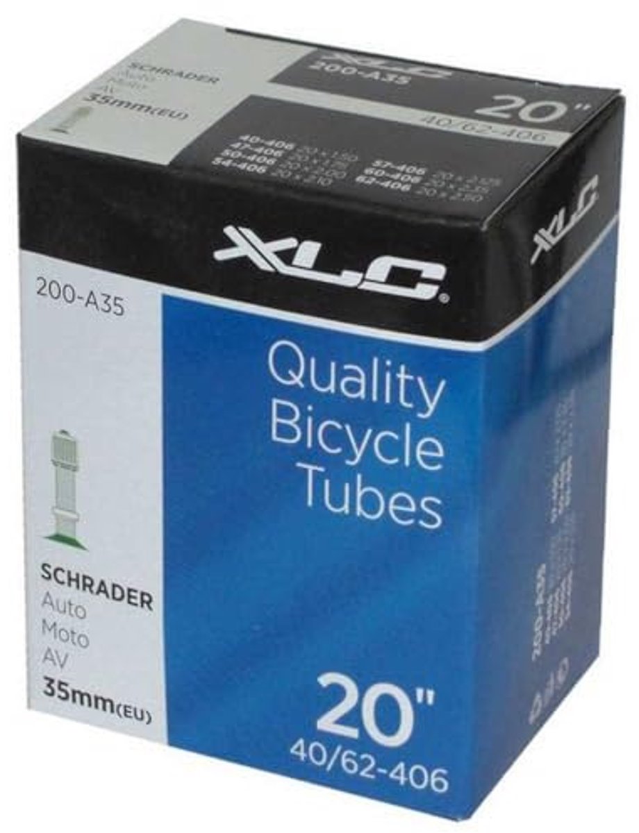 Fietsbinnenband - Reserve binnenband - Fietsreparatie - Butyl rubber - 20 x 1.5/2.5 - Zwart