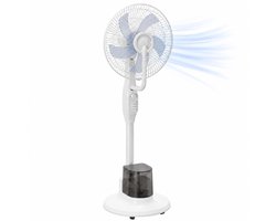 TEKROA® Ventilator staand -Nevelventilator 90W met 3,5L Watertank – Met Waternevel – 3 Snelheden & 70° Oscillatie – Wit