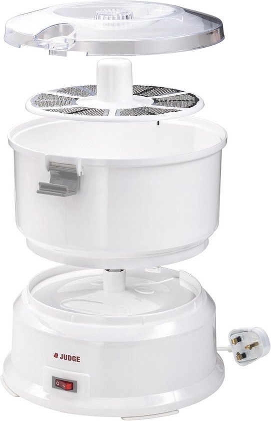Aardappelschilmachine - Automatische schiller - Snel groenten schillen - Eén-aanraak bediening - 28 x 28 x 29 cm - Wit — afbeelding 5