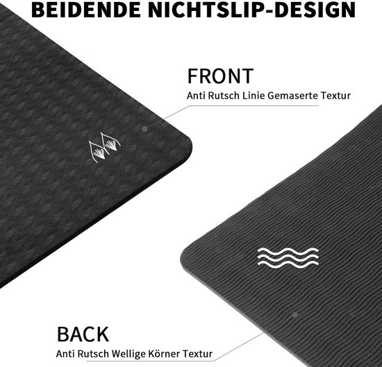 Dailygoods- Yogamat Antislip - Opvouwbaar - Draagbaar - Fitnessmat - 183 x 61 x 0,6 cm - TPE-materiaal, Lichtgewicht van Dailygoods — afbeelding 5