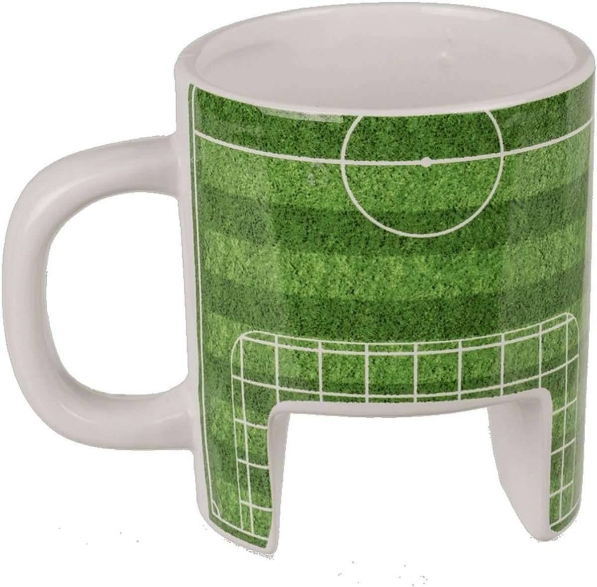 Voetbalmok - Theemok Mok - Koffie Drinken - Uniek Design - 10 x 8 cm - Groen Zwart Wit