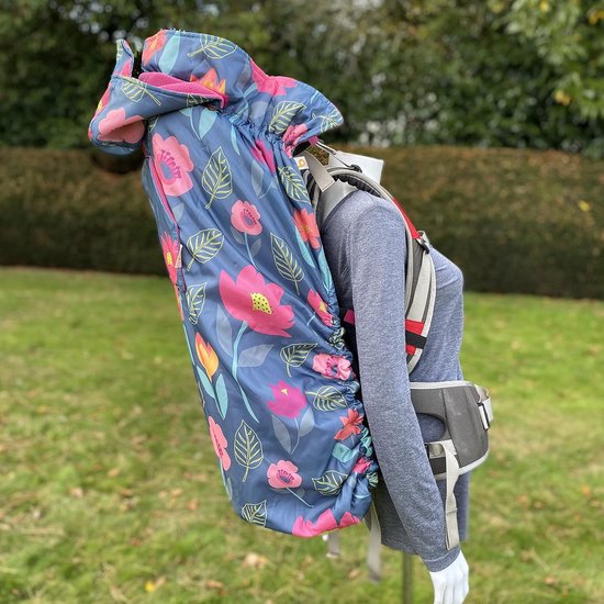 Baby Draaghoes - Regenhoes Draagzak - Bescherming Buiten - Waterdicht Fleece - 40 x 80 cm - Bloemen — afbeelding 5