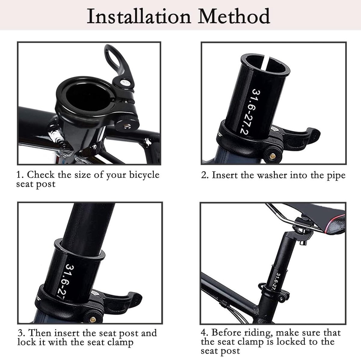 Zadelpen Adapter - Zadelbuis Verkleiner - Fiets Aanpassen - Aluminiumlegering CNC - 272 mm naar 339 mm - Zilver