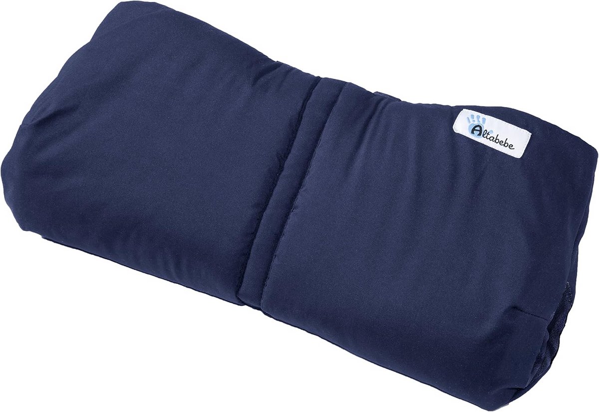 Handmuff - Kinderwagen warmer - Wandelen met baby - Winddicht microvezel - 44 x 23 cm - Marineblauw