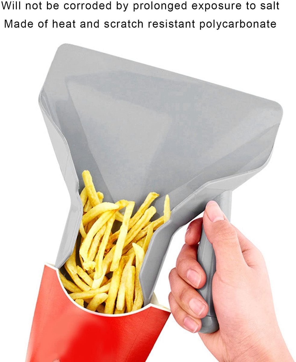 Dailygoods- Frietlepel Hittebestendig - Popcorn Schep - Multifunctionele Schep - Rechtshandig Ontwerp - Ideaal voor Snacks - Krasbestendig Polycarbonaat - Scooper
