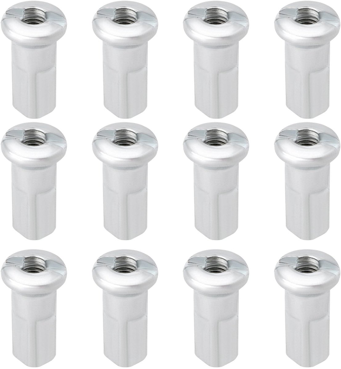 Dailygoods- Fiets Spaak Tepels 80 Stuks - Binnendiameter 2,6 mm - Lengte 13 mm - Gegalvaniseerd Ijzer - Geschikt voor Fietsen/Mountainbikes - Sterk en Duurzaam - Spaakdoppen