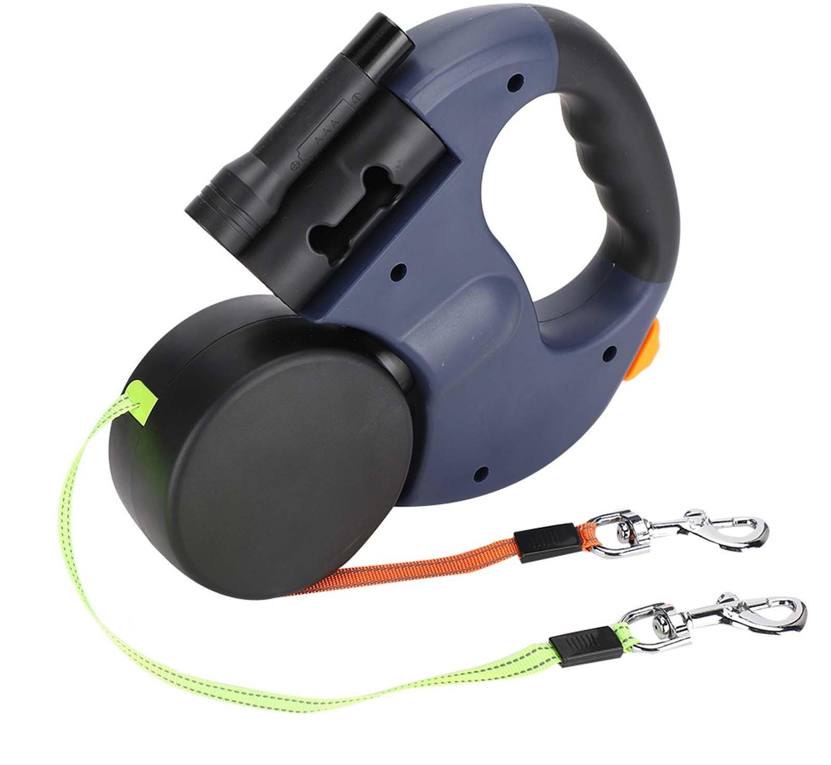 Dailygoods - Dubbele Intrekbare Hondenriem met LED-lamp